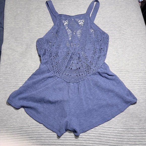 Free People Beach Irina Low-Back Crochet Romper NWT size Large - Picture 7 of 7